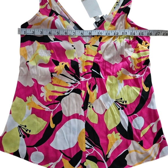 Ted Baker Thaliah Abstract Floral Print Woven Cami Top XS NWT Bright Pink - Picture 8 of 15